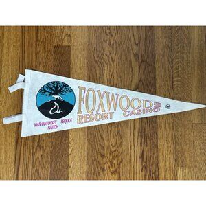 Foxwoods Resort Casino Vintage Pennant Mashantucket Pequot Nation Made In USA